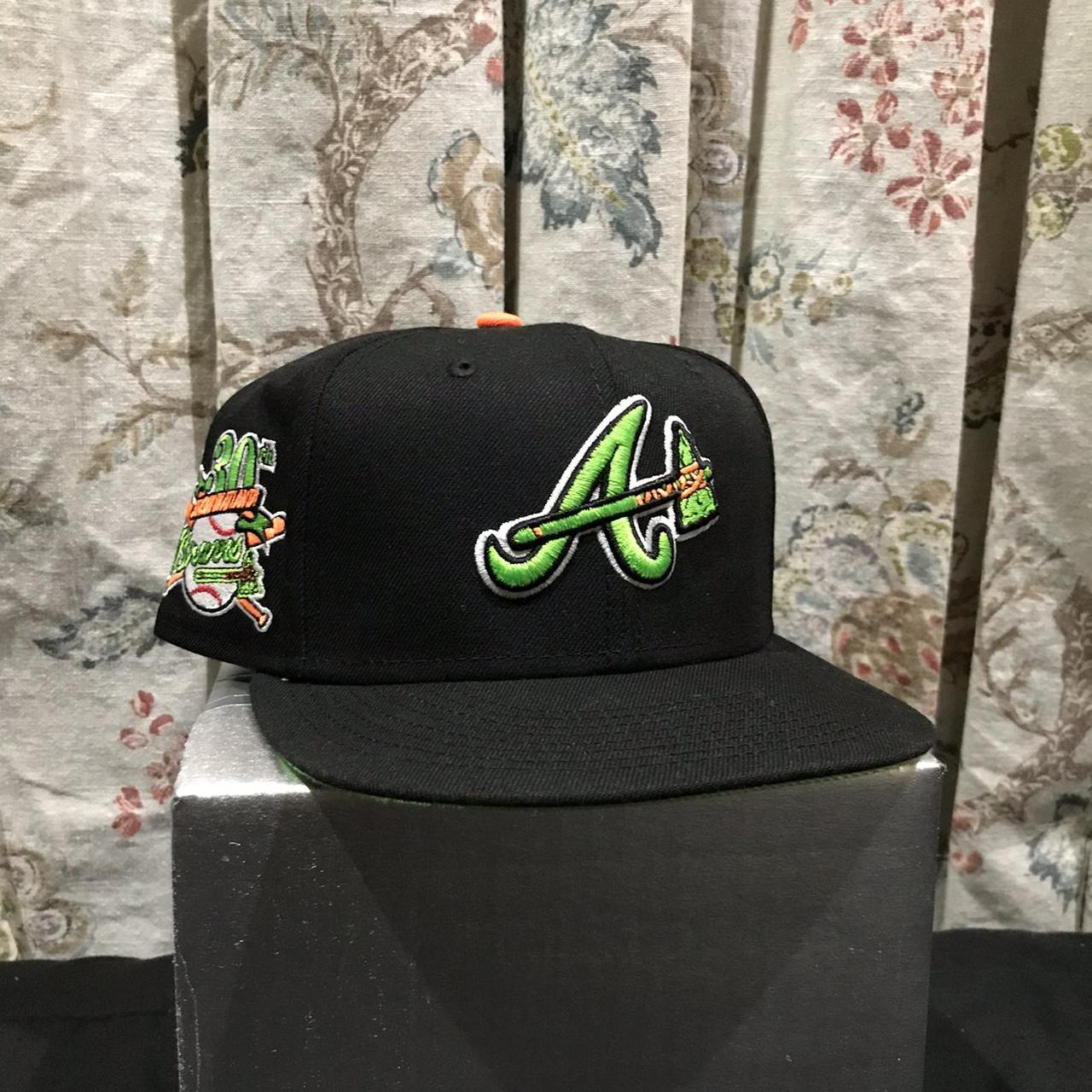 atlanta braves fitted hat with tomahawk