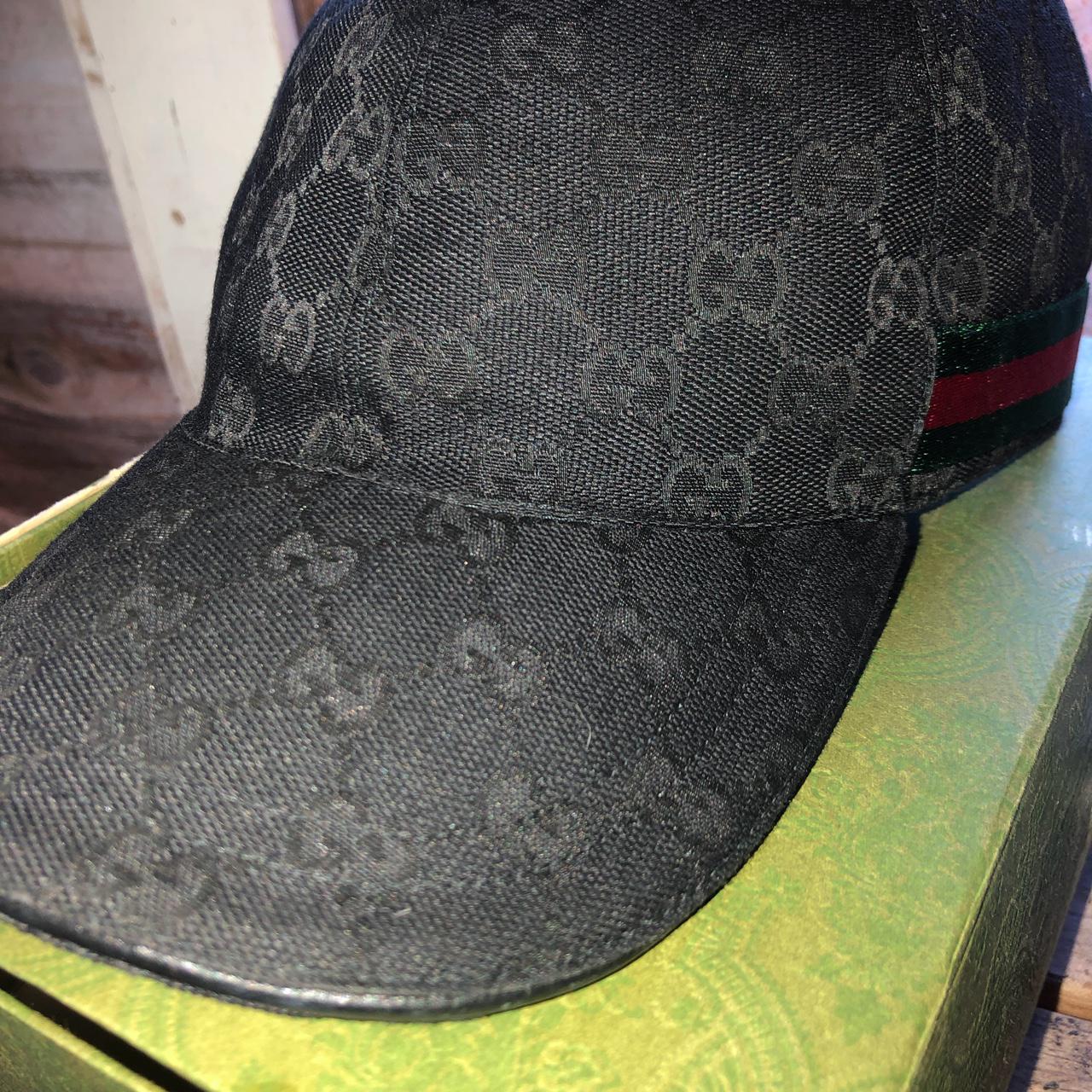 Gucci Men's Black and Red Hat | Depop