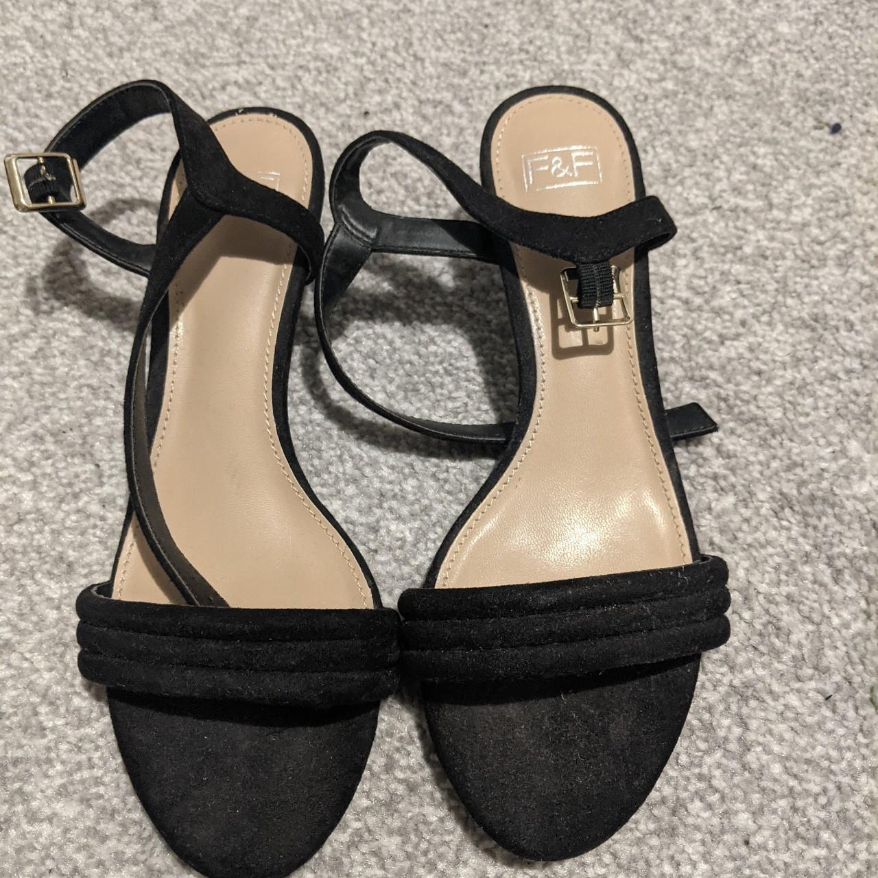 Faux suede black kitten heels No swaps, returns or... - Depop