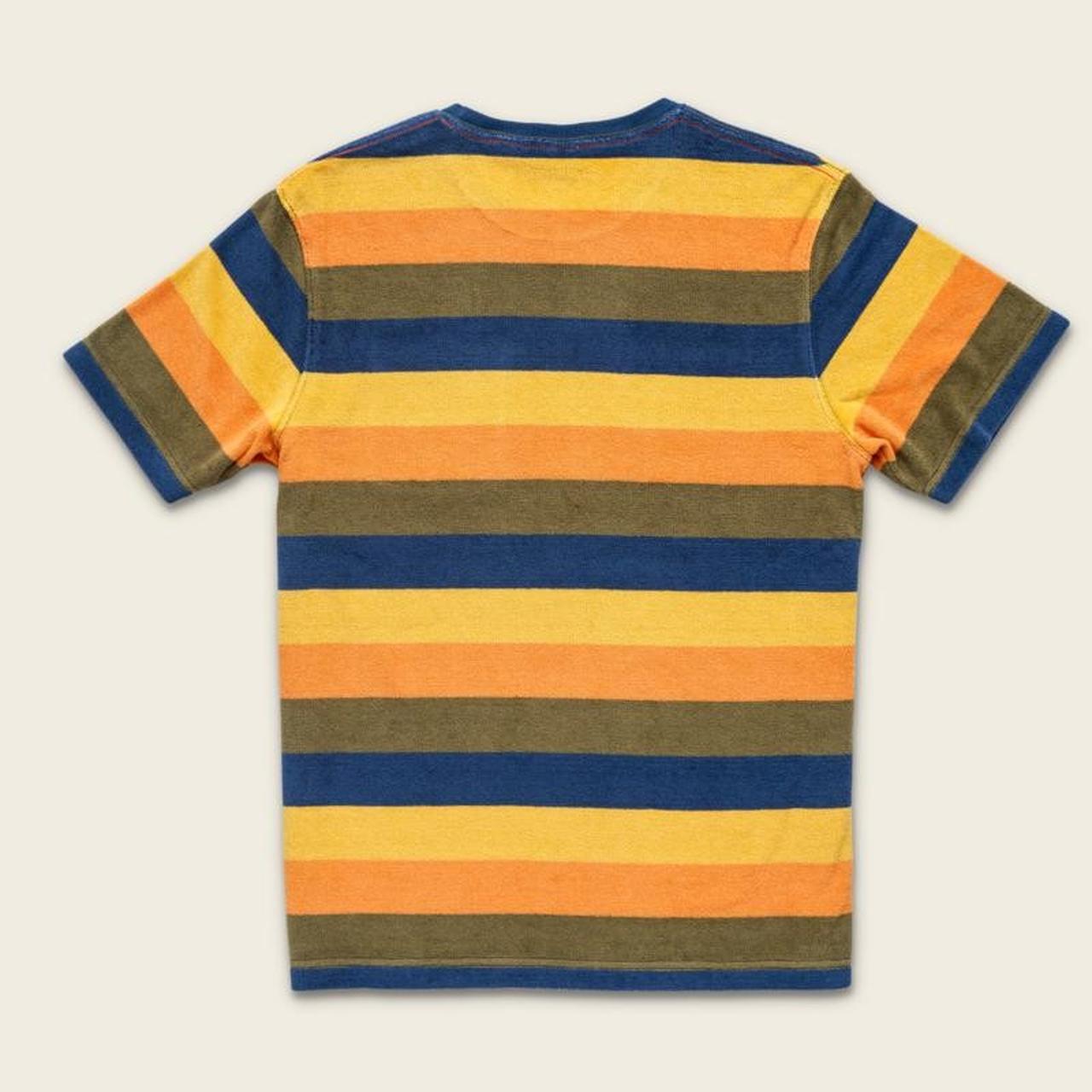 Men's Orange and Blue Tshirt Depop