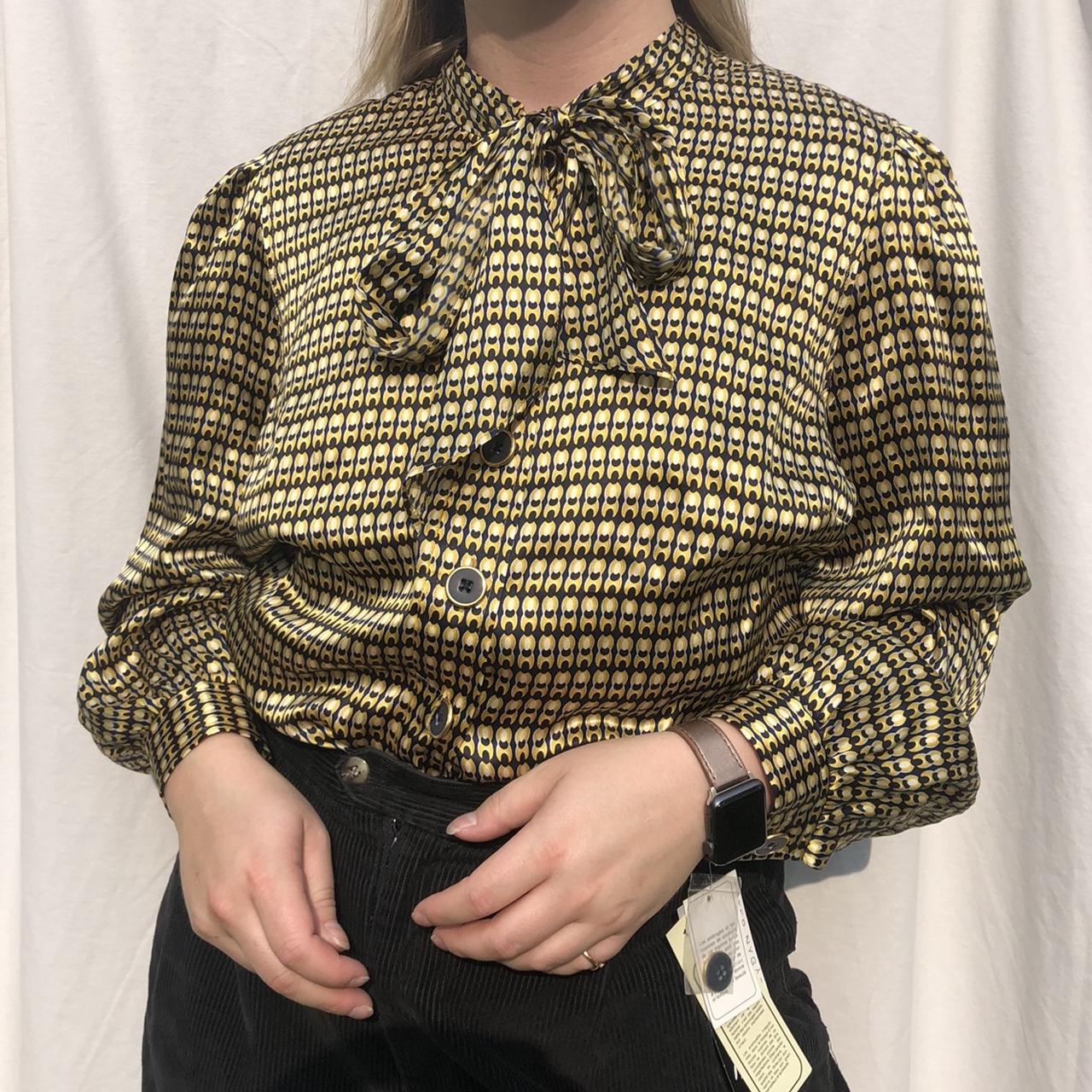 American Vintage Women's Yellow and Black Blouse