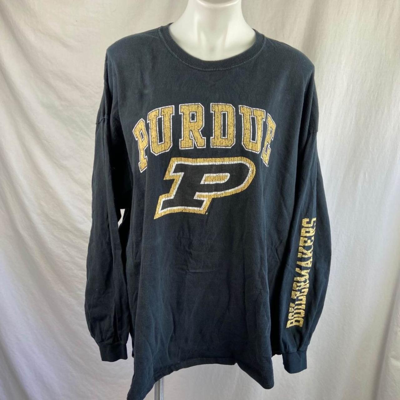 black and gold, purdue university 4X tee shirt -... - Depop