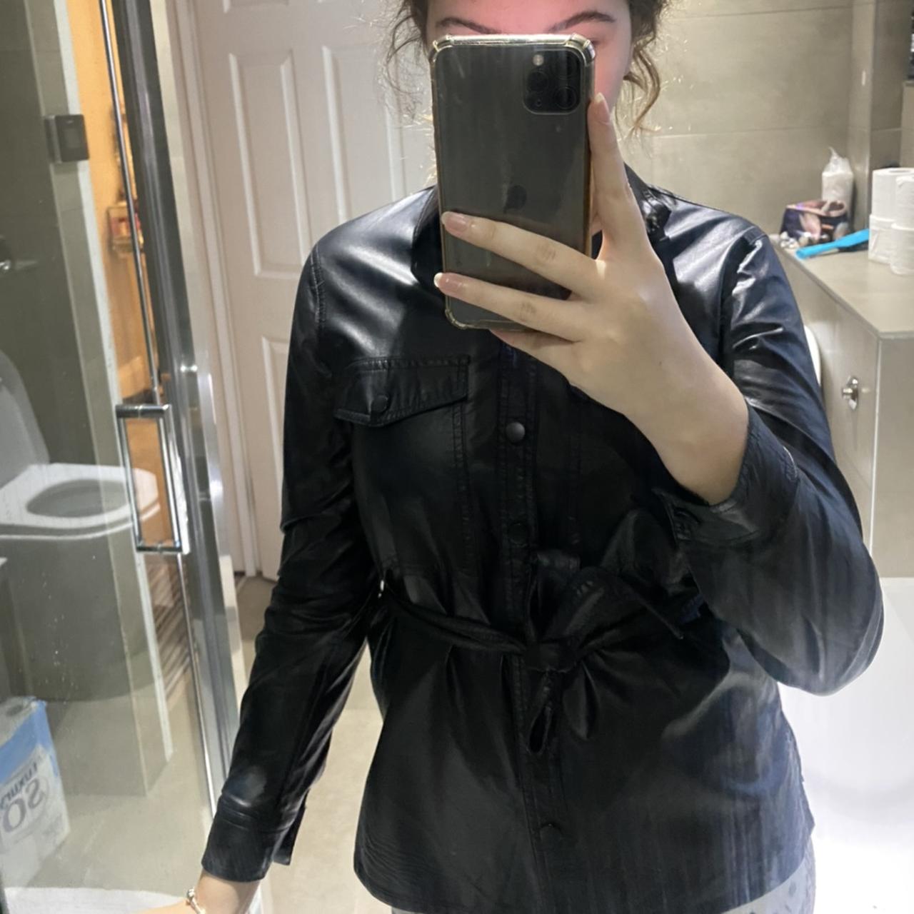 Pimkie Cropped Faux Leather Shacket In Black Buy Friends Like