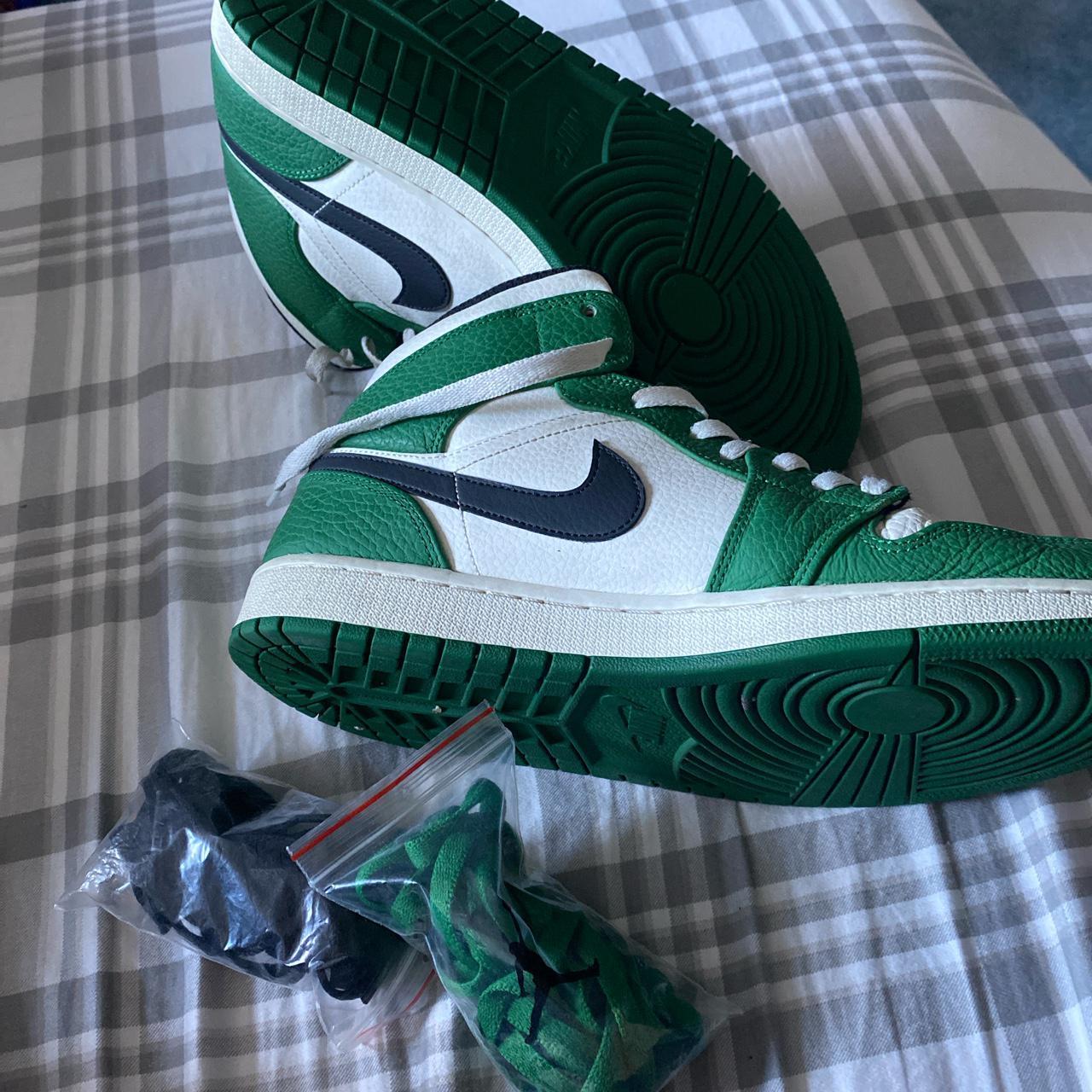 AIR JORDAN 1 MID, pine green (MESSAGE ME BEFORE... - Depop