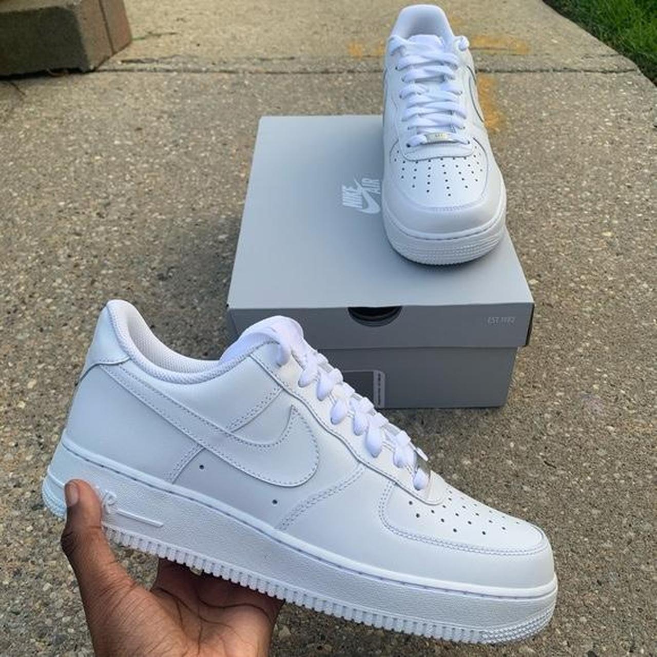 White Nike Air Force 1, brand new size ), 7.5 (x2),... - Depop