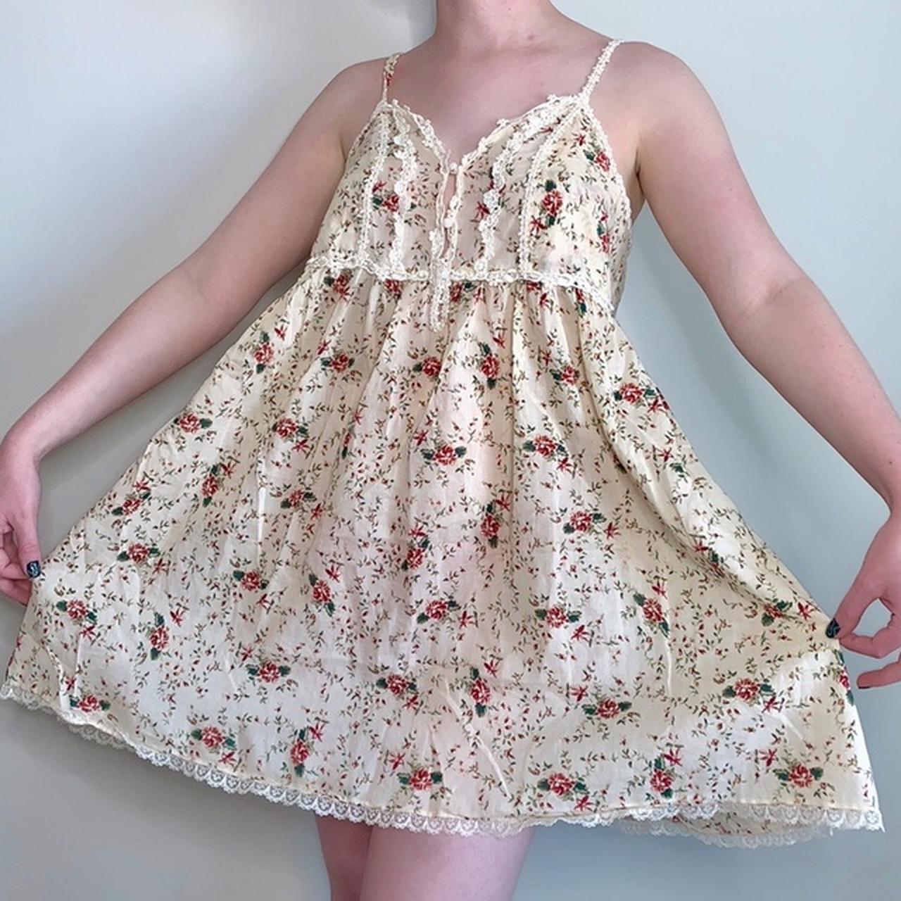 Vintage Victoria's Secret Country Babydoll Floral - Depop