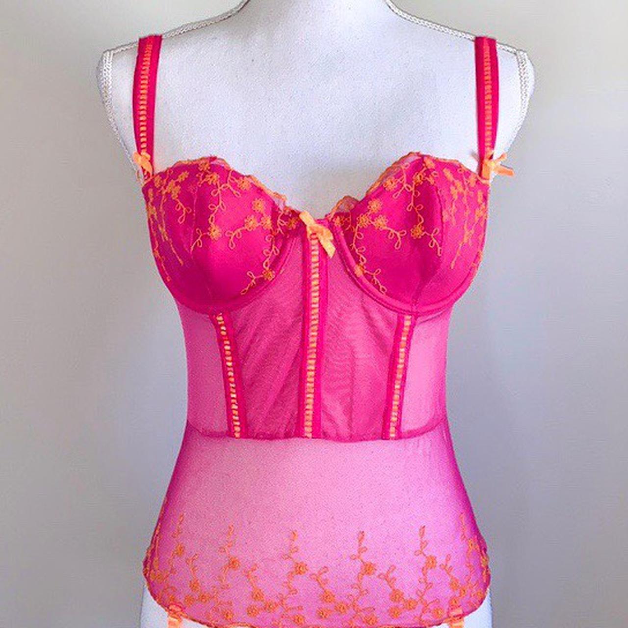 Victoria's Secret y2k corset Vintage floral corset - Depop