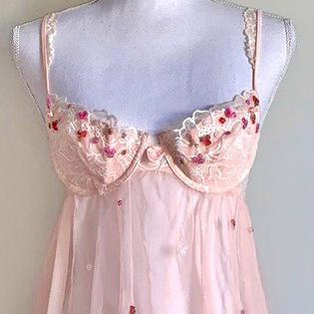 Victorias Secret Pink Babydoll Size 34C / Y2K VS Pink Lingerie