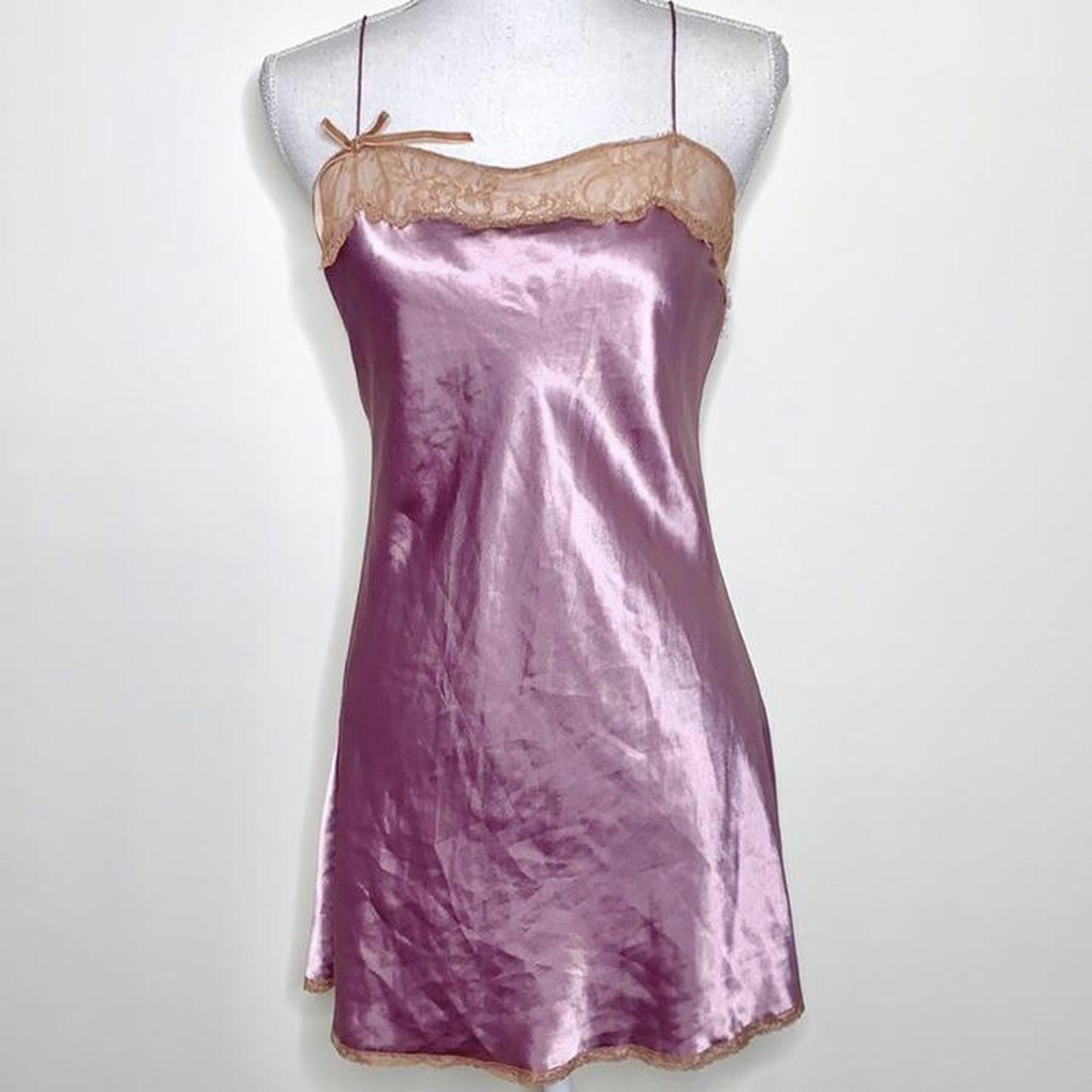 Victoria’s Secret Dusty Mauve Satin Slip Dress... - Depop