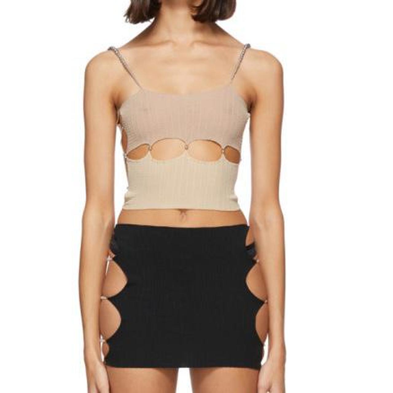 rui orange nylon tank top