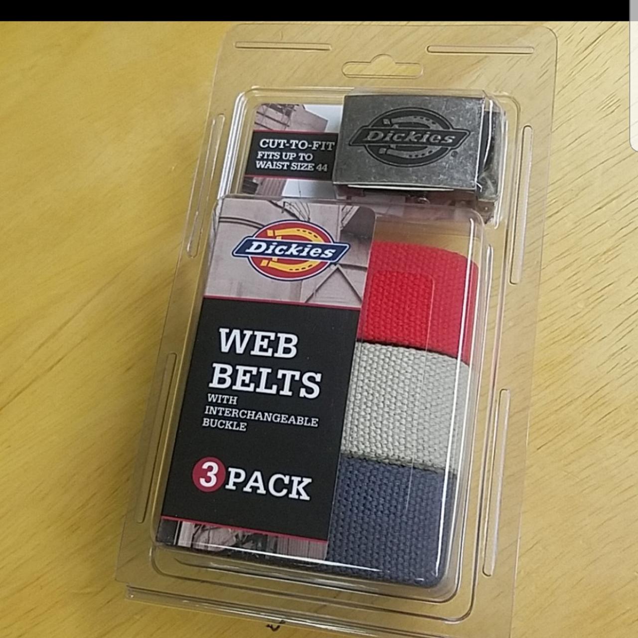 Dickie's 3 Pack  Belts cut to size up to 44 inches Depop