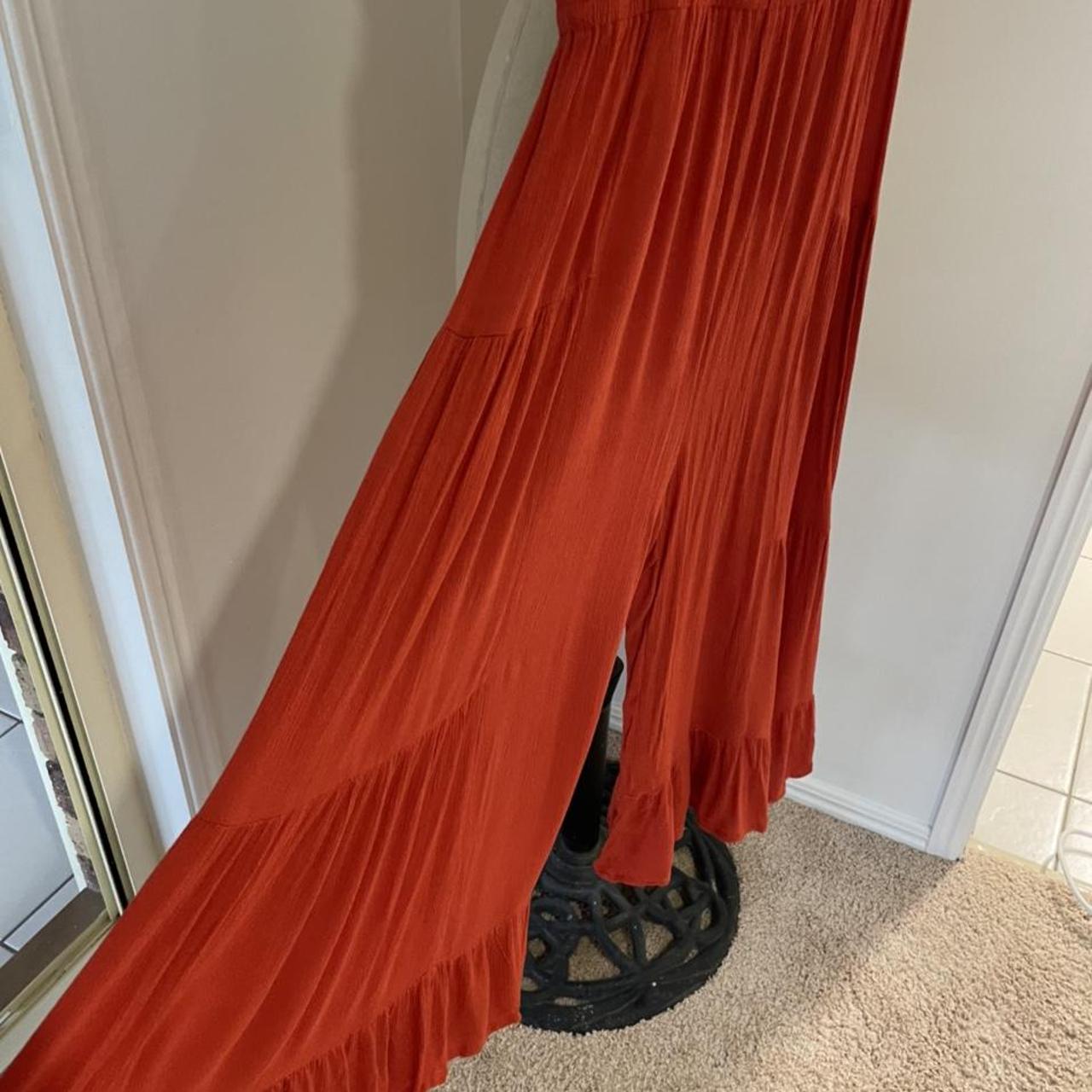 Feather & Noise Red jumpsuit Palazzo wide leg... - Depop