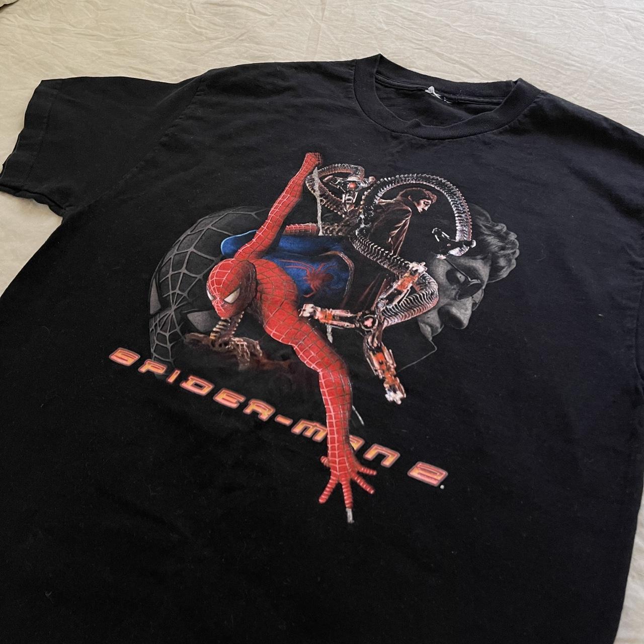 vintage y2k spiderman 2 shirt with doctor... - Depop