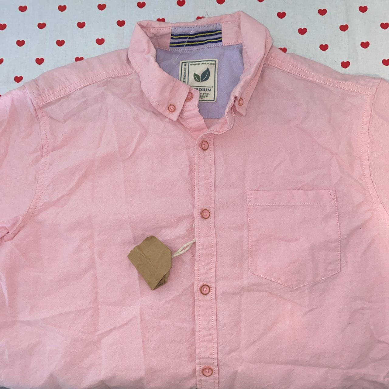 Pink Button Down ☁️ Size Medium Measurements... Depop