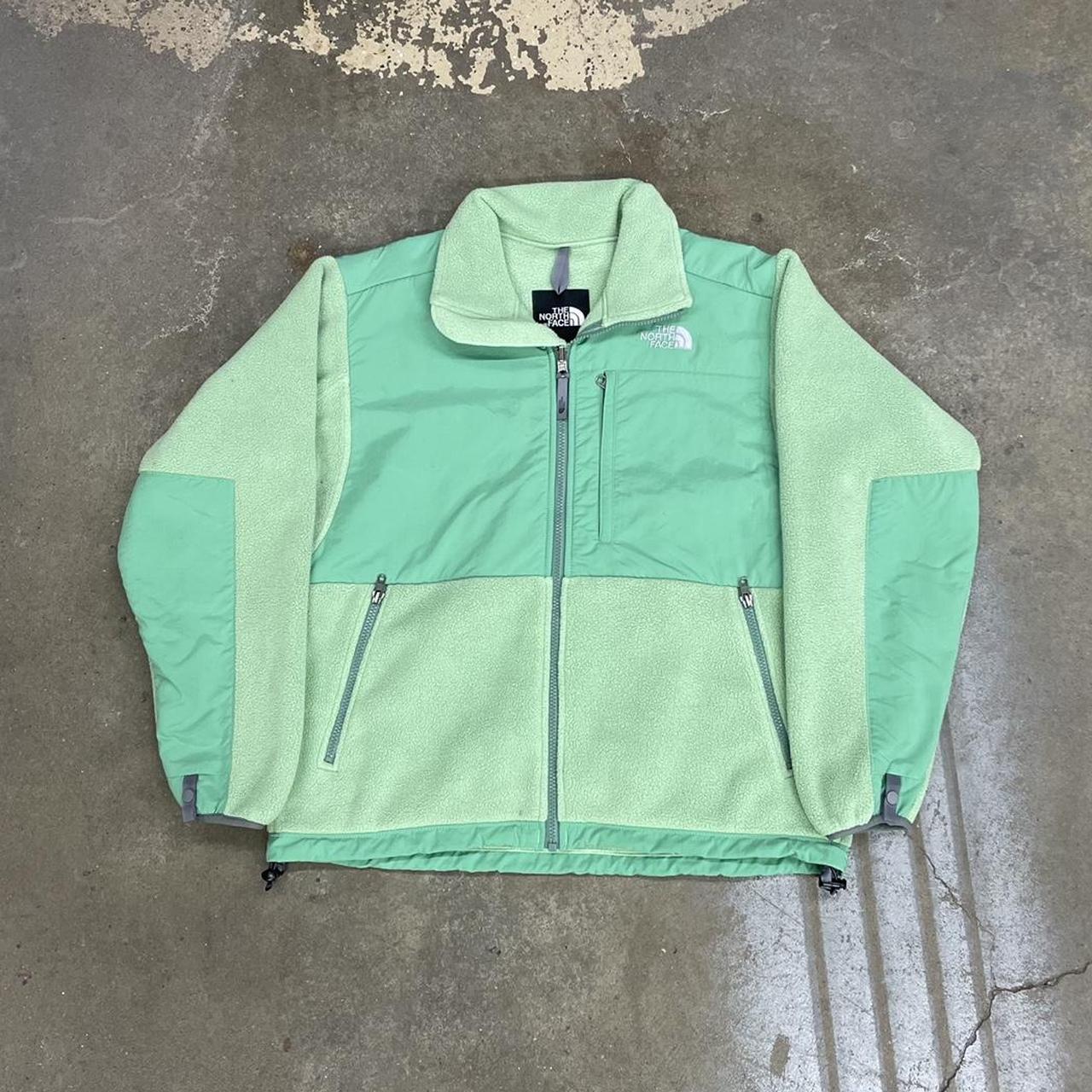 lime green north face fleece