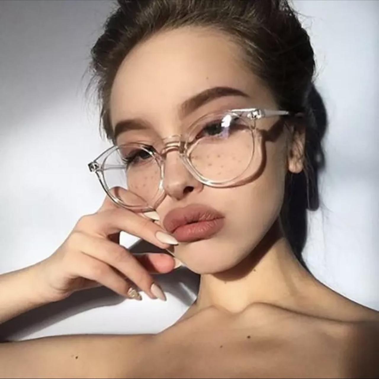 Vintage round clear clearance glasses