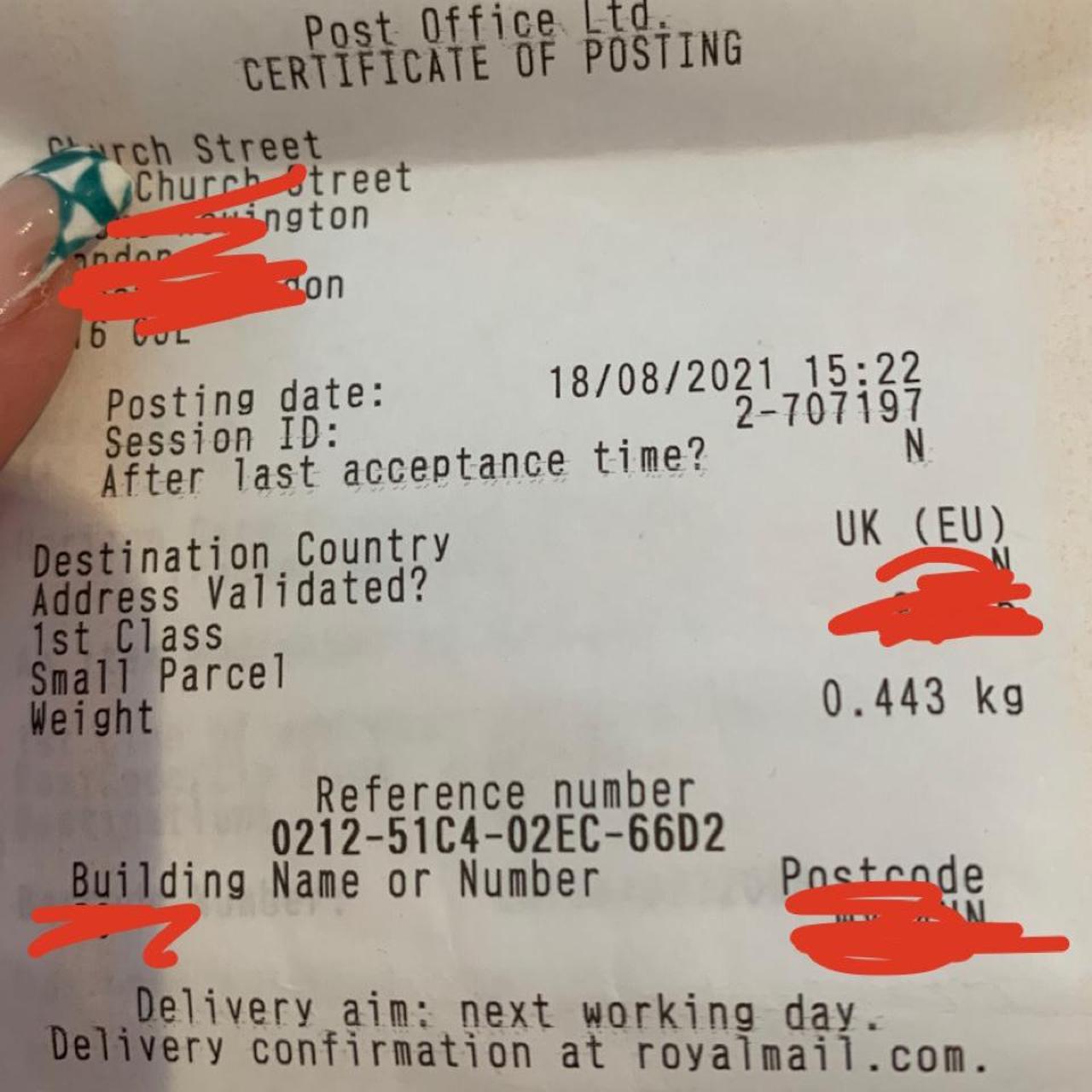 proof-of-postage-depop