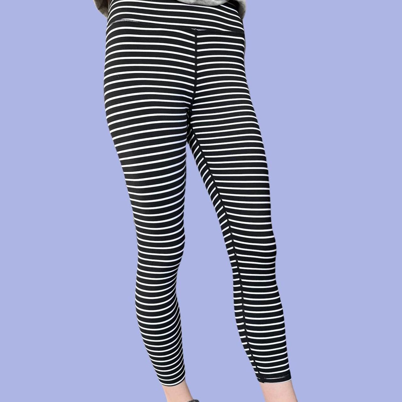 Glyder black and white stripe leggings Mid rise