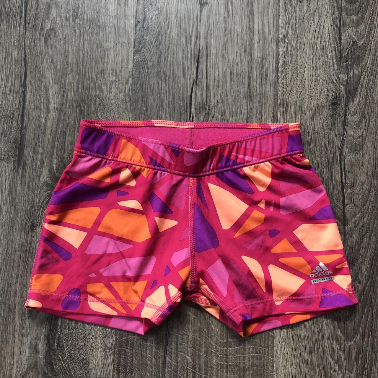 pink adidas biker shorts