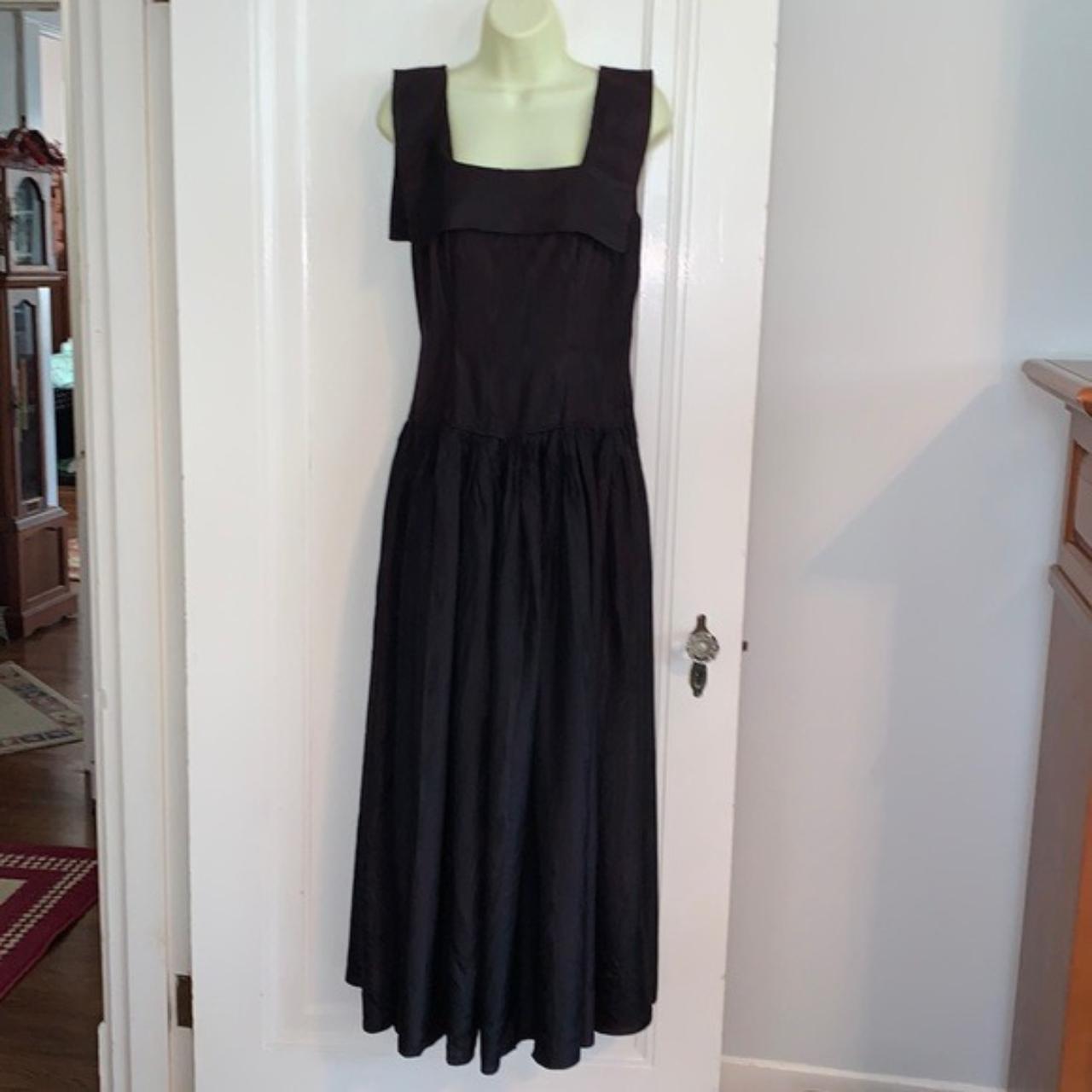 Vintage Late 50s Or Early 60s Black Taffeta Long - Depop