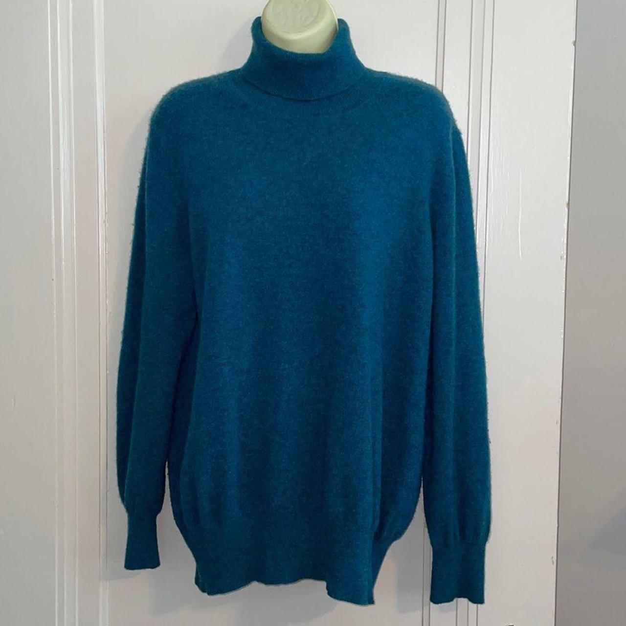 Women's Green and Blue Jumper | Depop