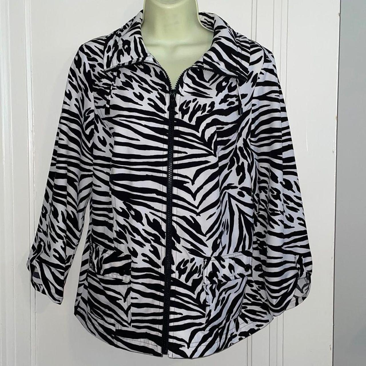 Chicos black and sale white jacket