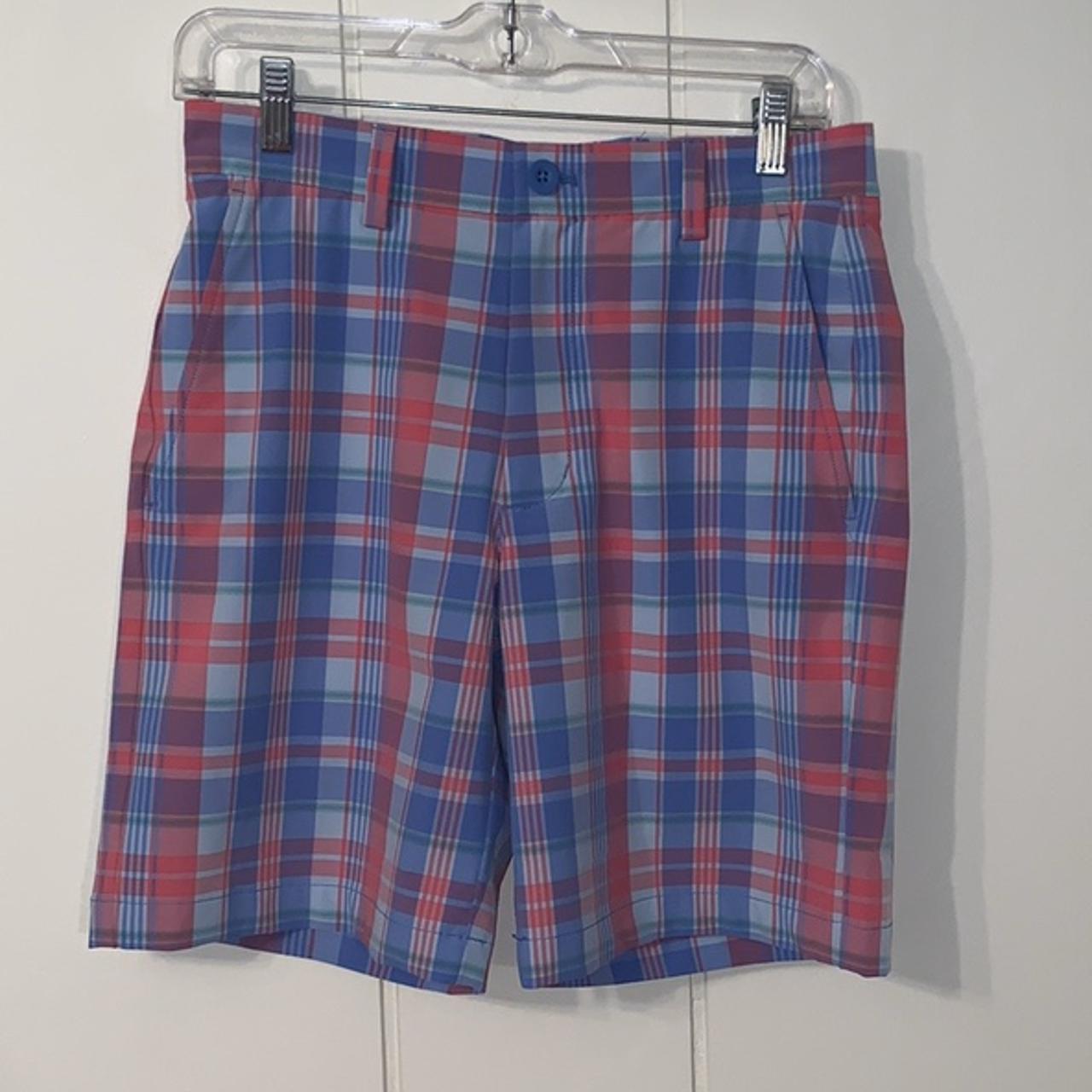 Vineyard Vines Performance pink & blue plaid... - Depop