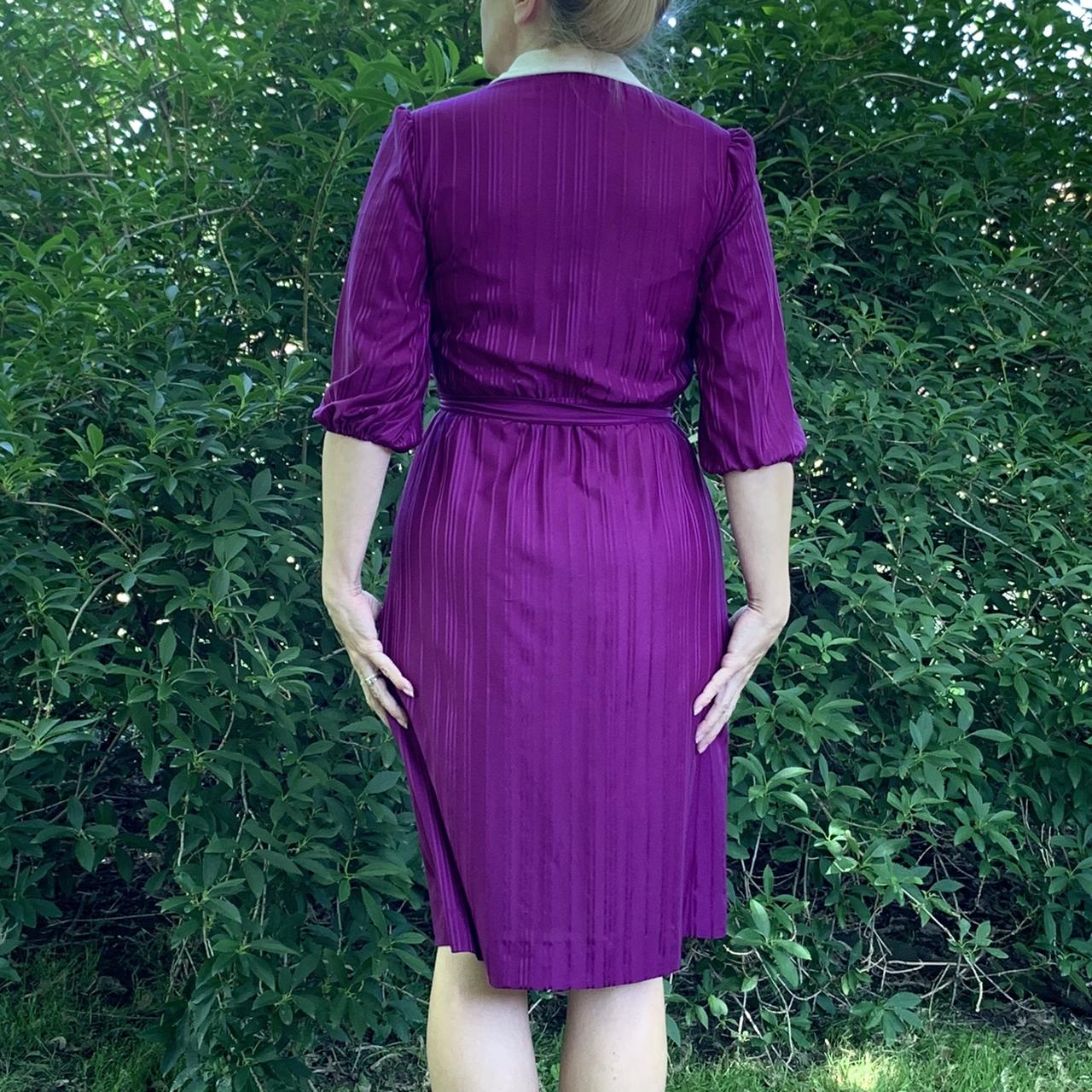 Reclaimed Vintage Women's Burgundy Dress Depop