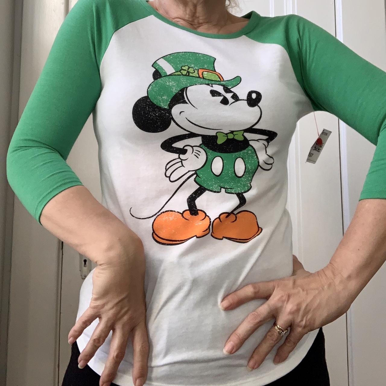 NWT Disney Mickey Mouse St Patrick s Day T shirt 3 4. Depop