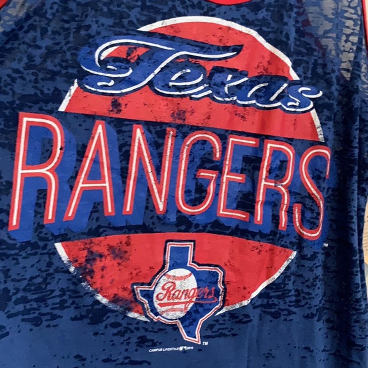 TEXAS RANGERS TANK TOP ⚾️ Thick stitch detail. - Depop