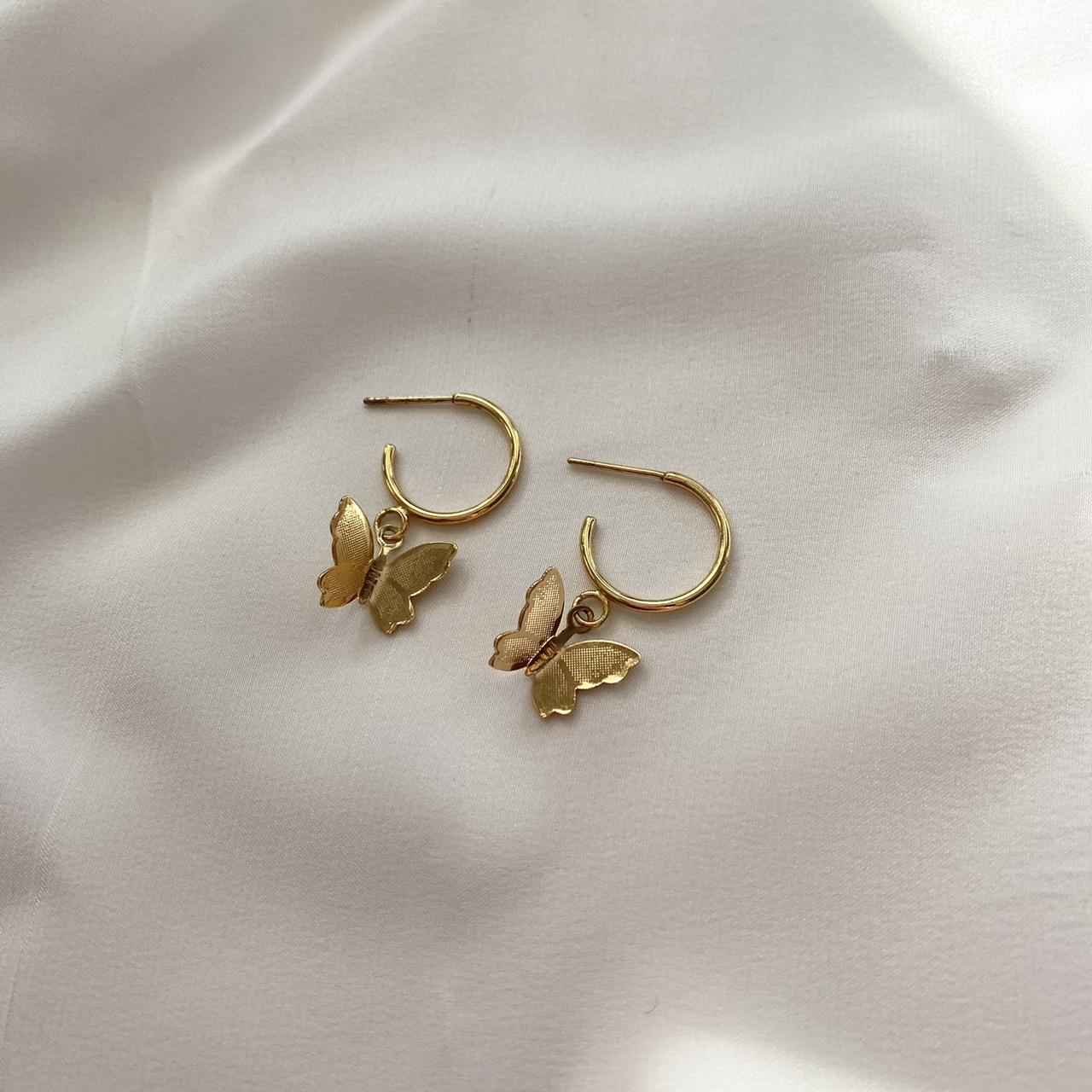 Butterfly hoops gold Clearance
