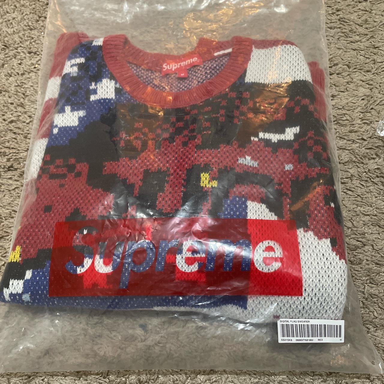 Supreme “digital flag” sweater (white thing next to... - Depop