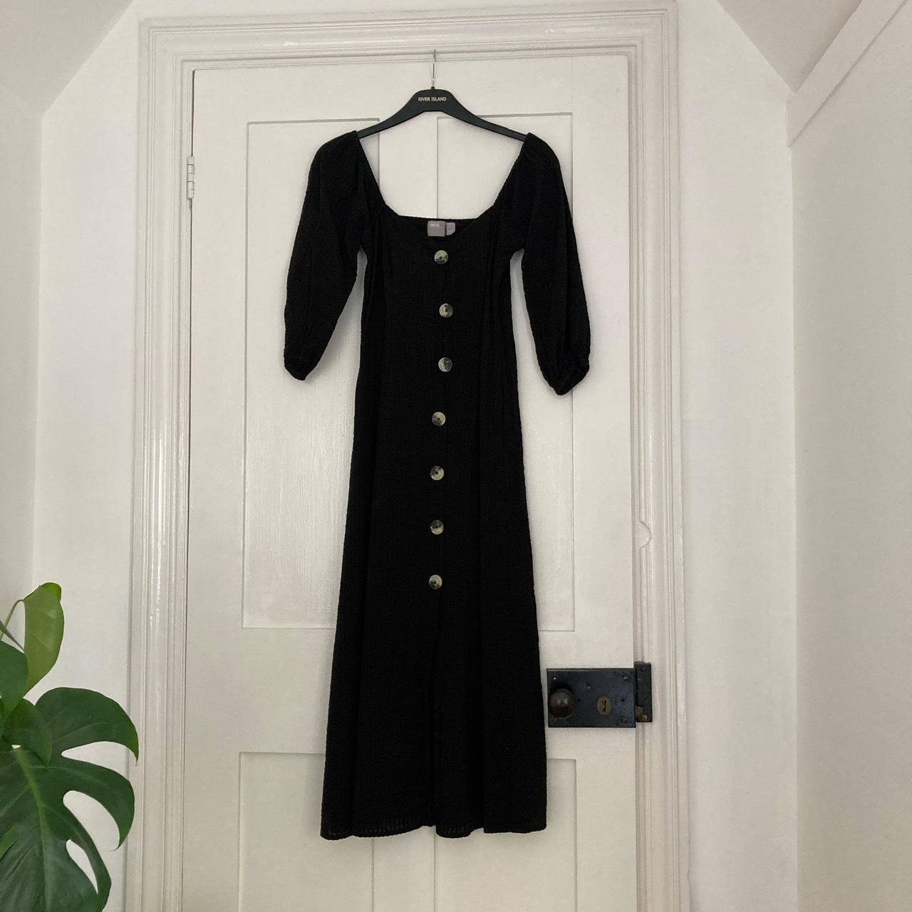 Asos Black Midi Dress Size 4 But More A Size 6 Fit Depop