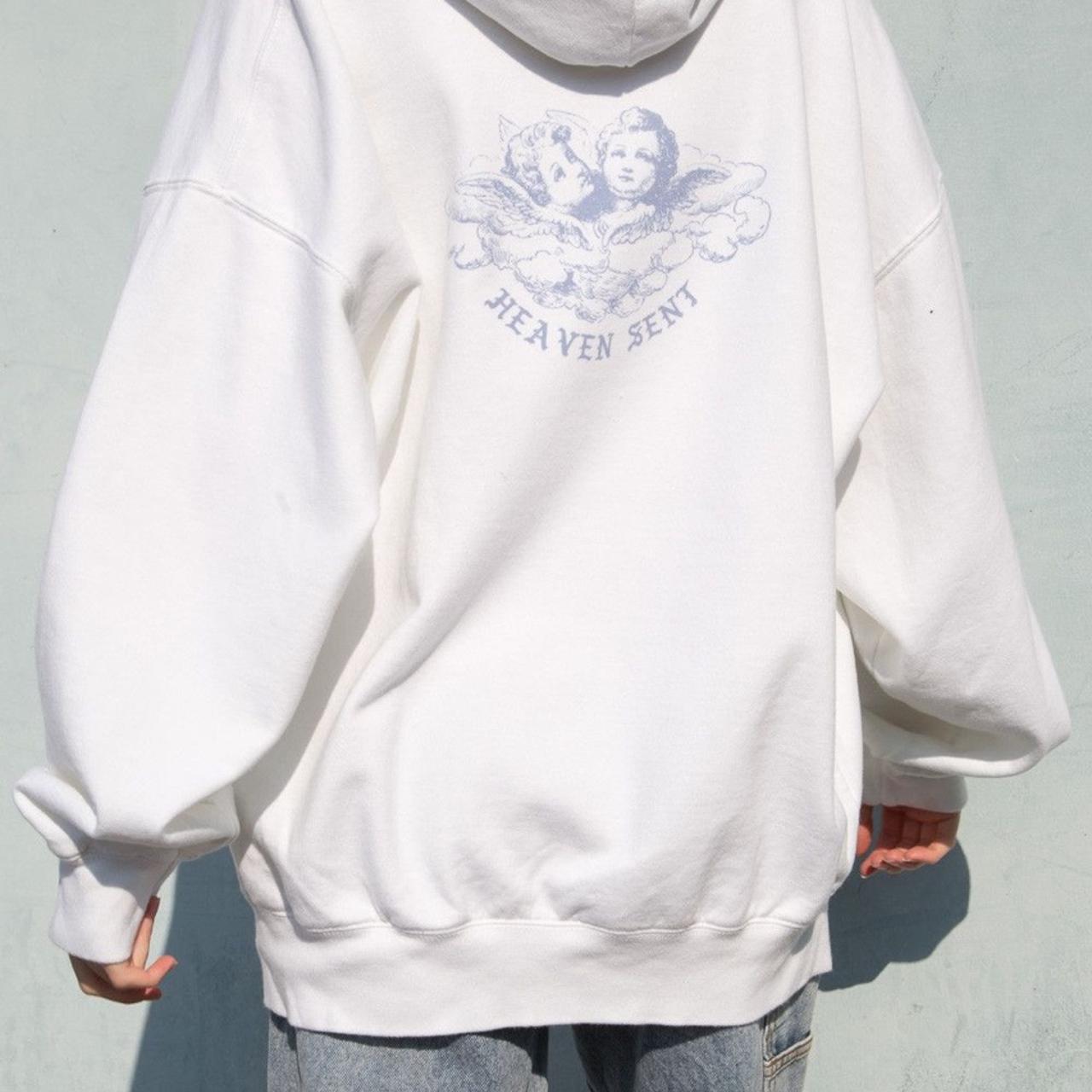 brandy melville white crystal hoodie 🫧 ♡ one size ♡ - Depop