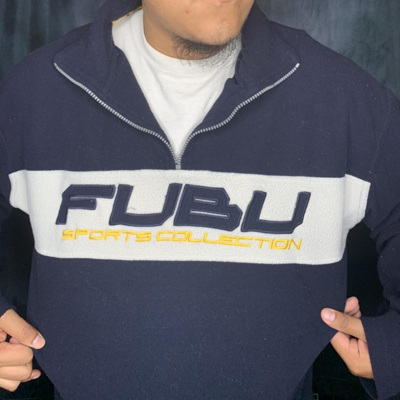 Vintage FUBU sports collection half zip up sweater...