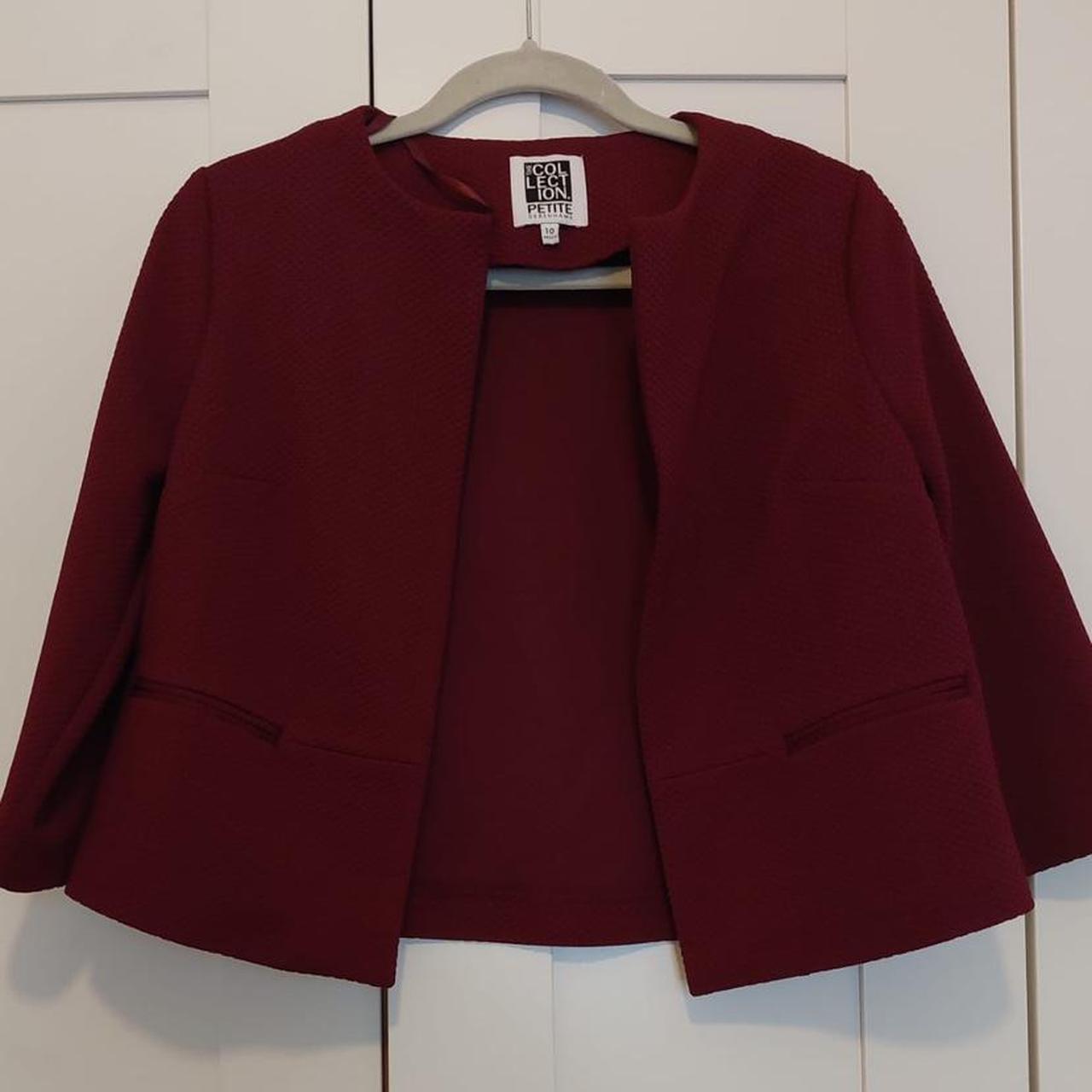 Beautiful wine red cropped jacket from Debenhams... Depop