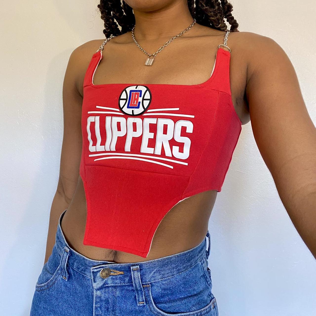 Reworked LA Clippers Corset with chain