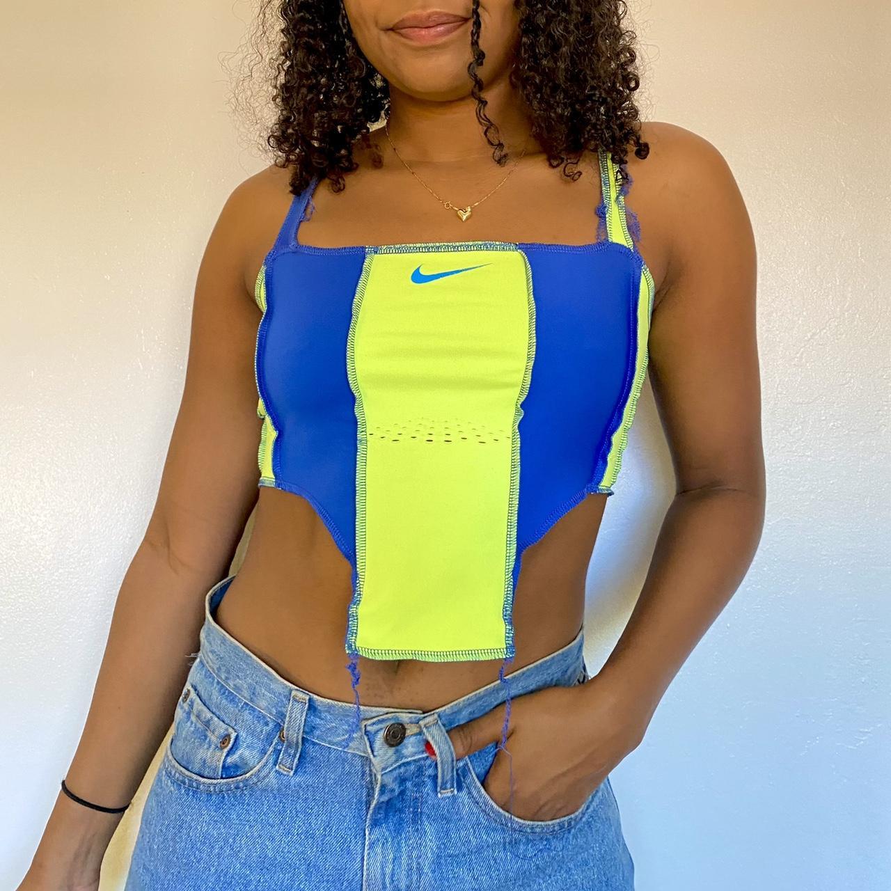 Nike Reworked Patchwork Corset Top. This item is - Depop
