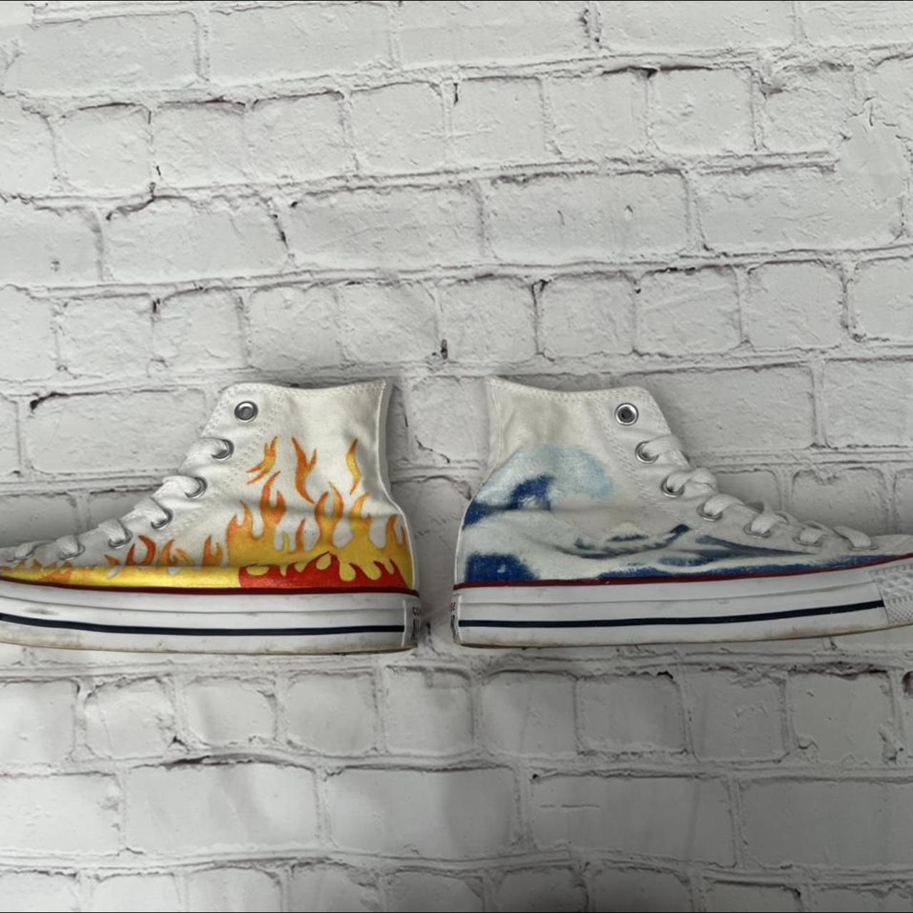 Painted on sale white converse