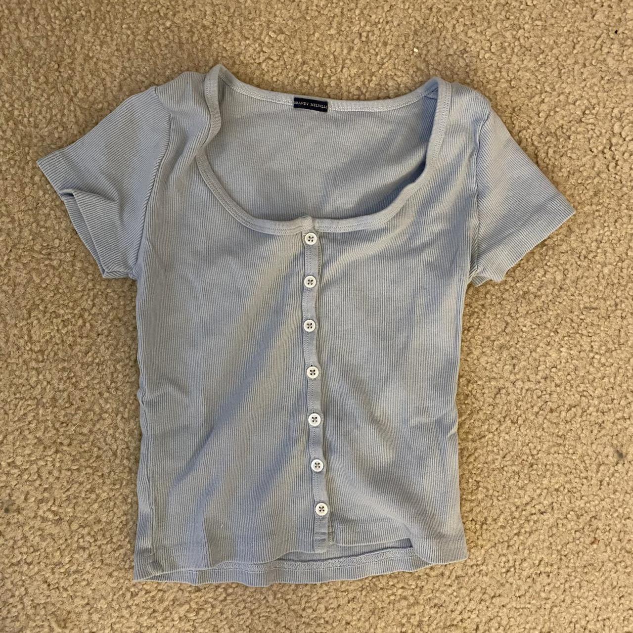 brandy melville light blue zelly top Depop