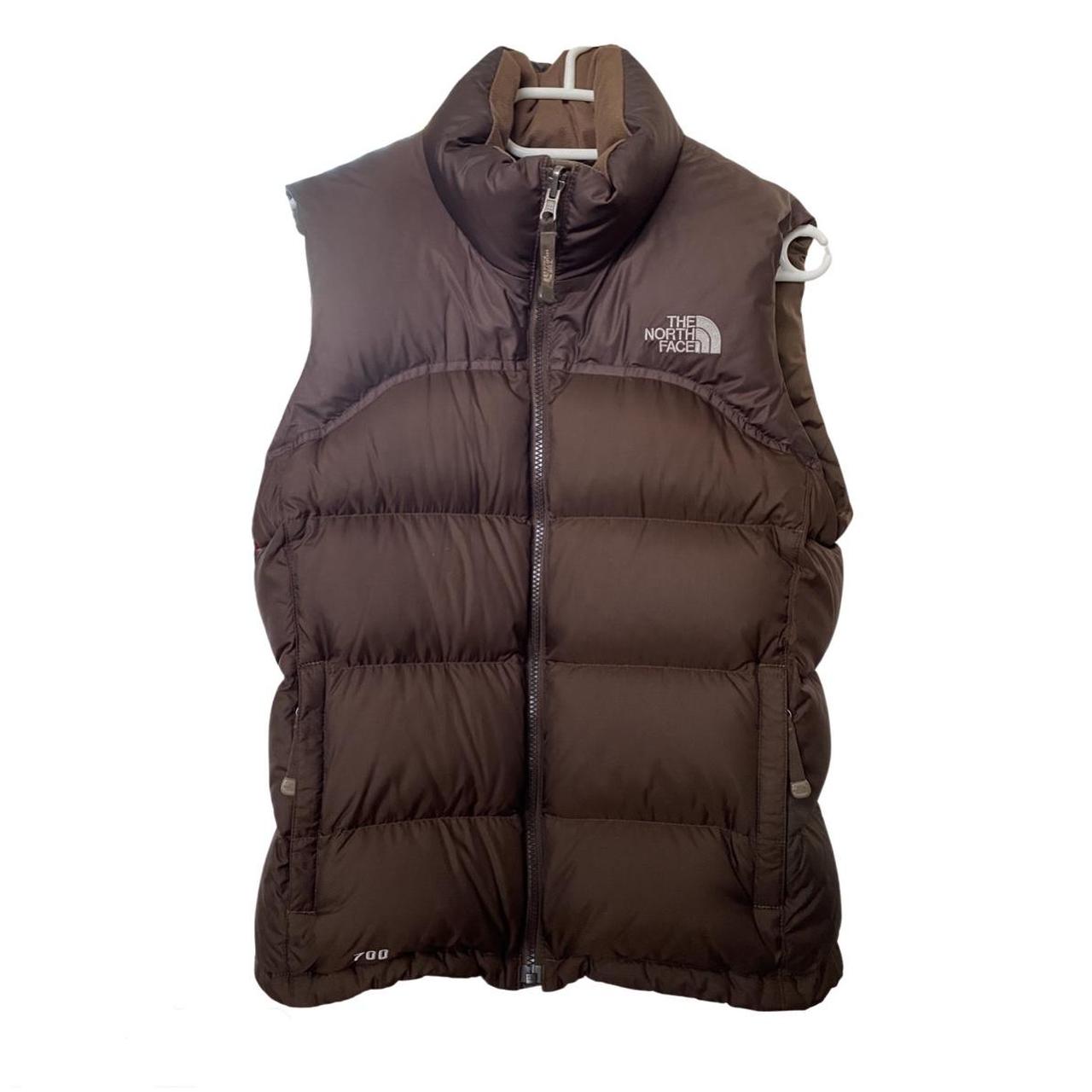 ladies brown north face gilet