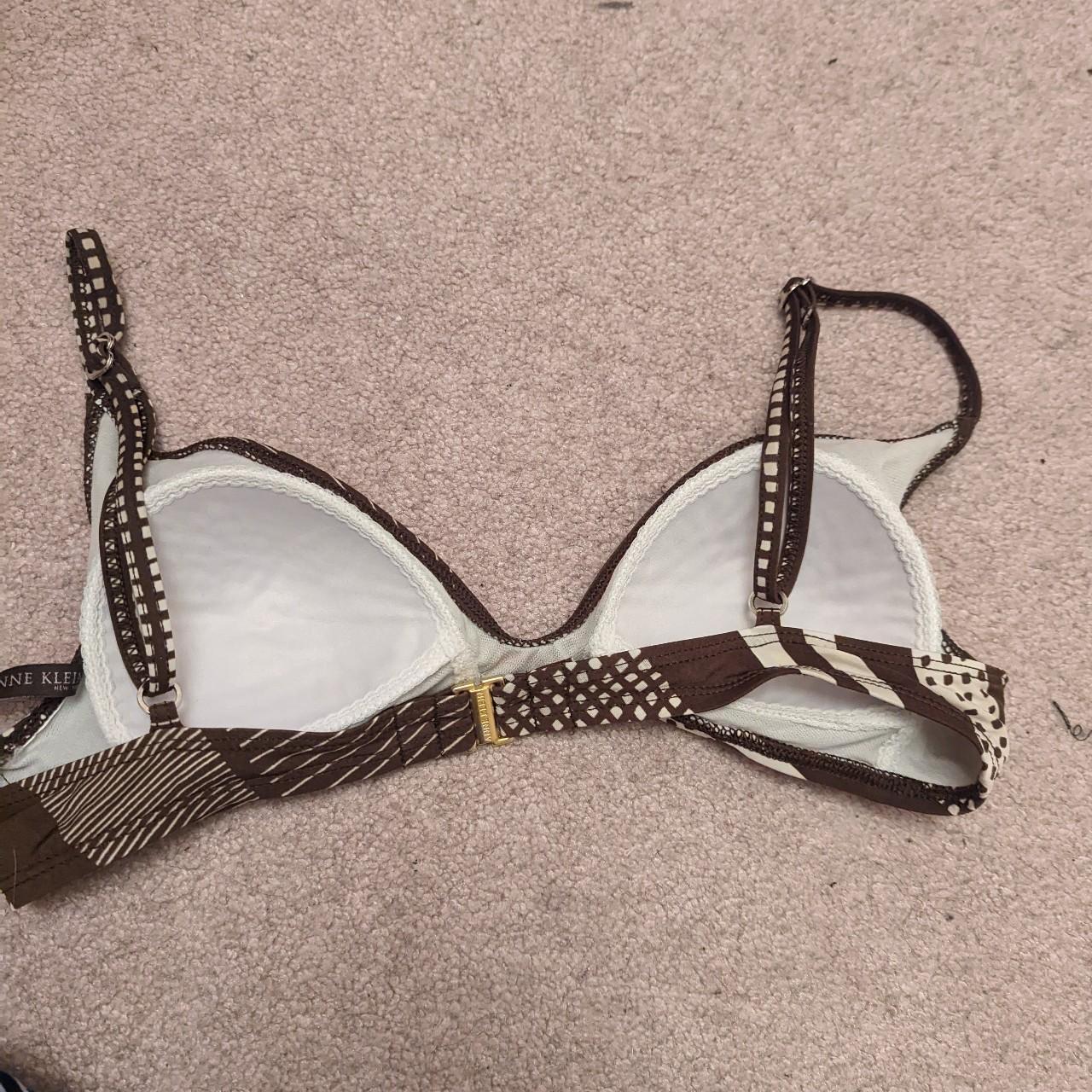 Anne Klein Brown Bikini Top, Super cute, vintage,