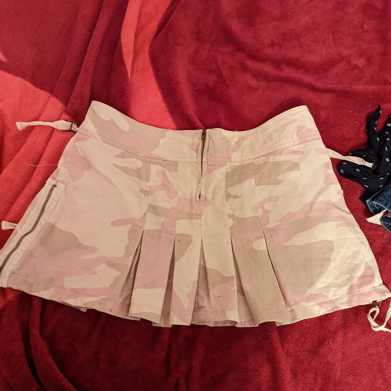 Delias Pink Army Camo Micro Pleated Skirt Early Depop 