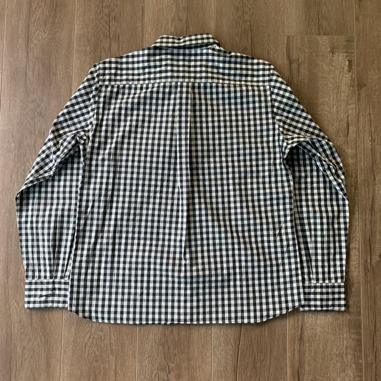 BLACK Comme des garçons patchwork shirt Size... - Depop