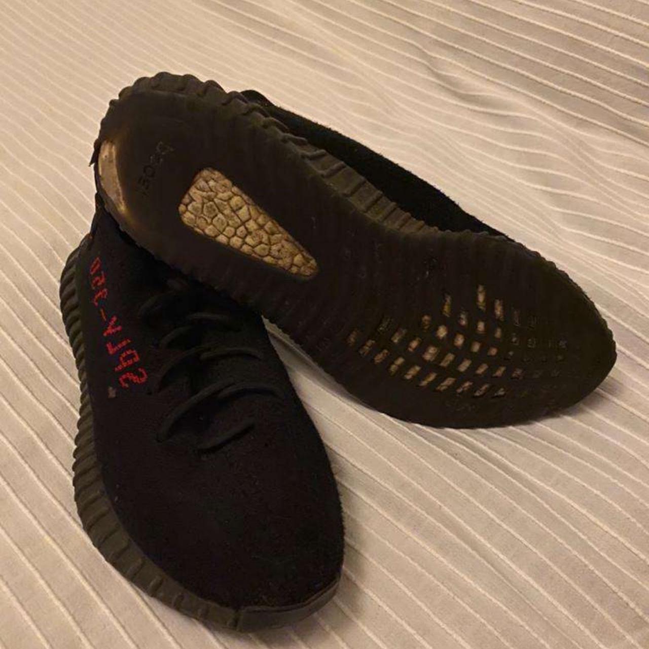 Black and red yeezys Only wear on the sole other... - Depop