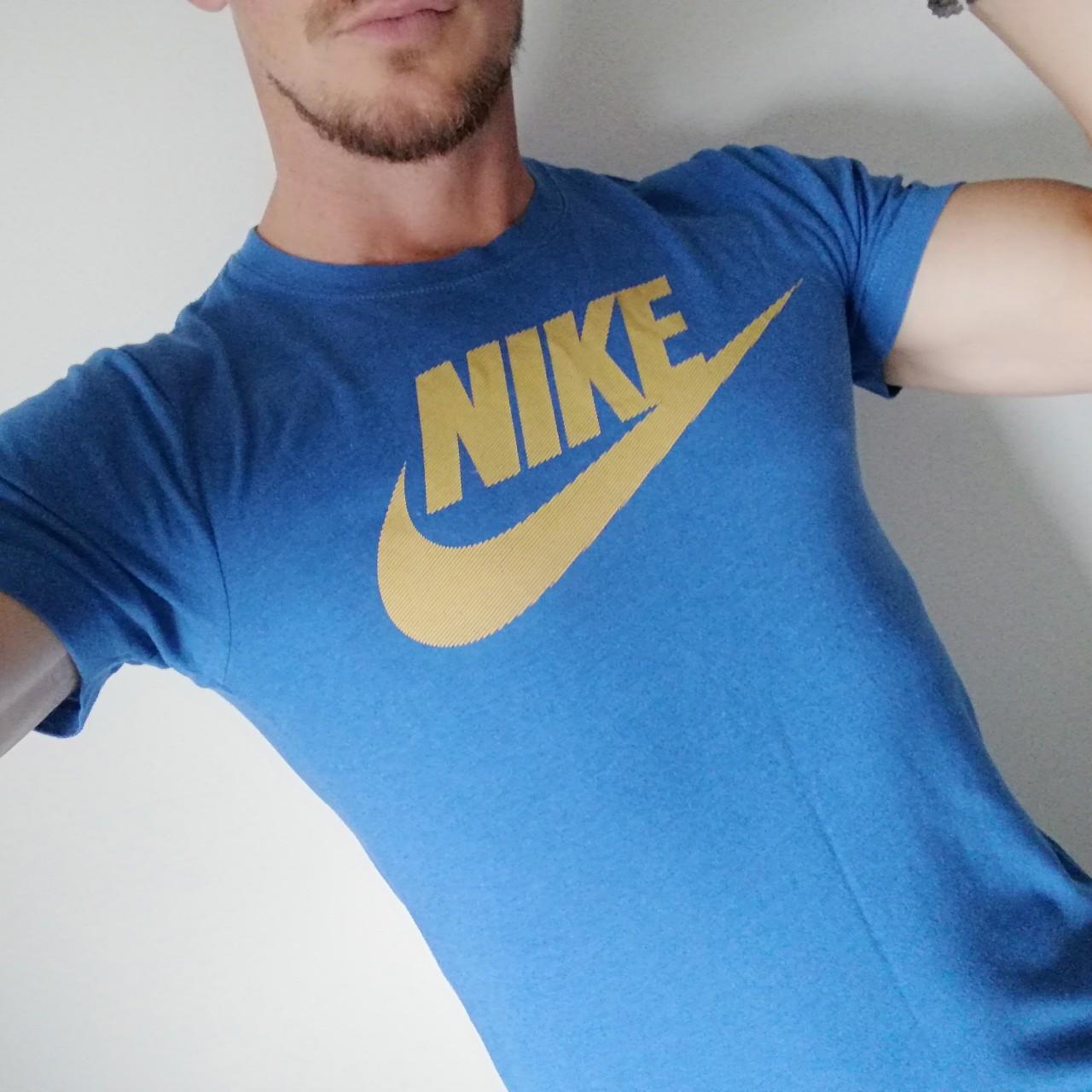 signal blue nike shirt