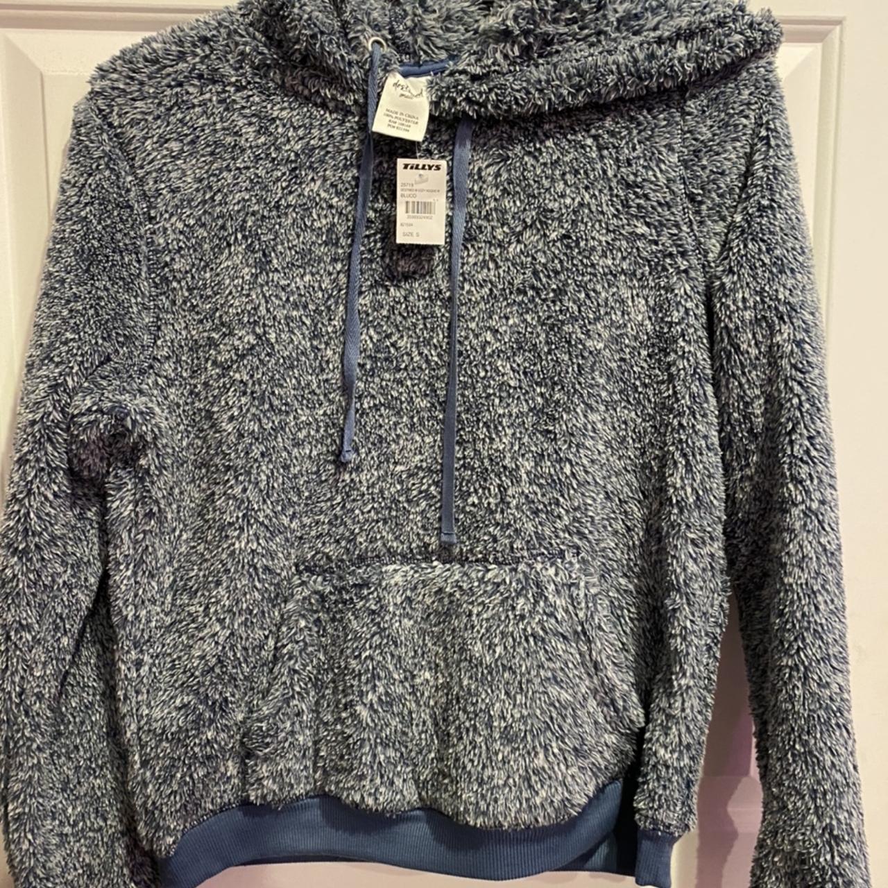 Tilly’s Cozy Sherpa Blue Sweater - Size: S - never... - Depop