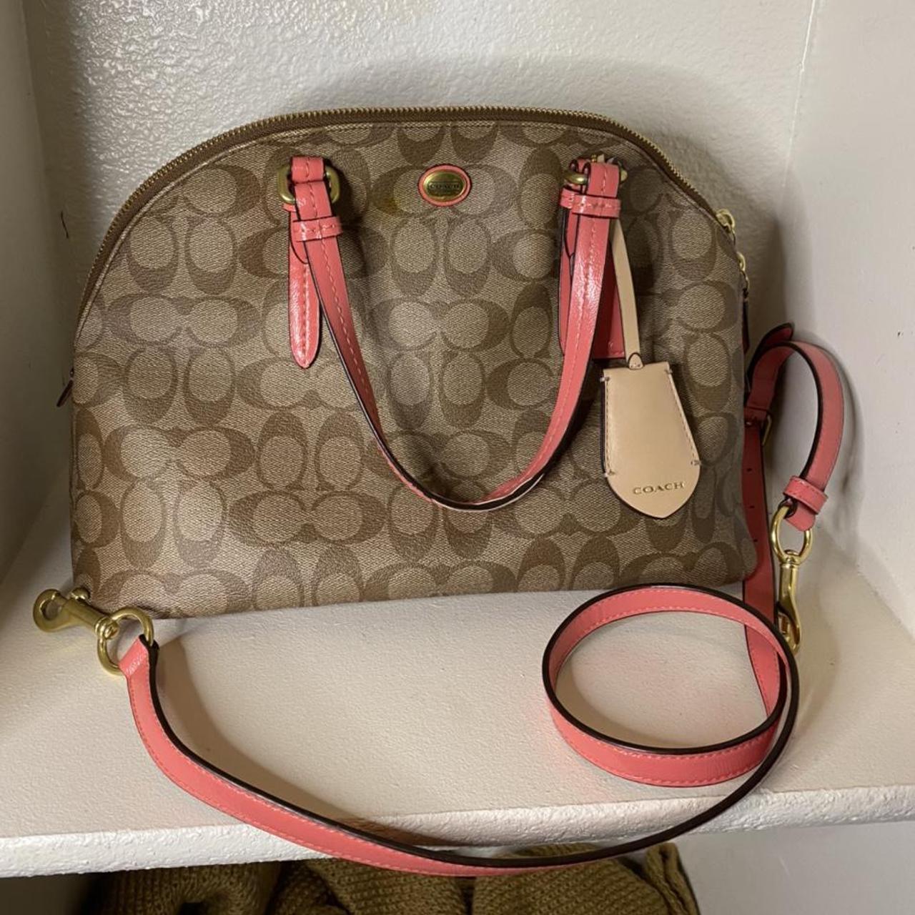 Coach Peyton Leather Cora Domed Satchel shops