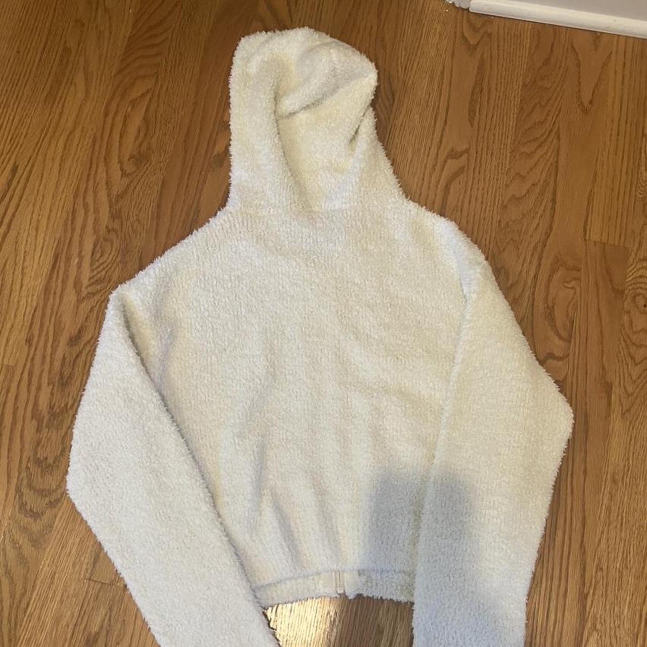 skims cozy knit zip up hoodie