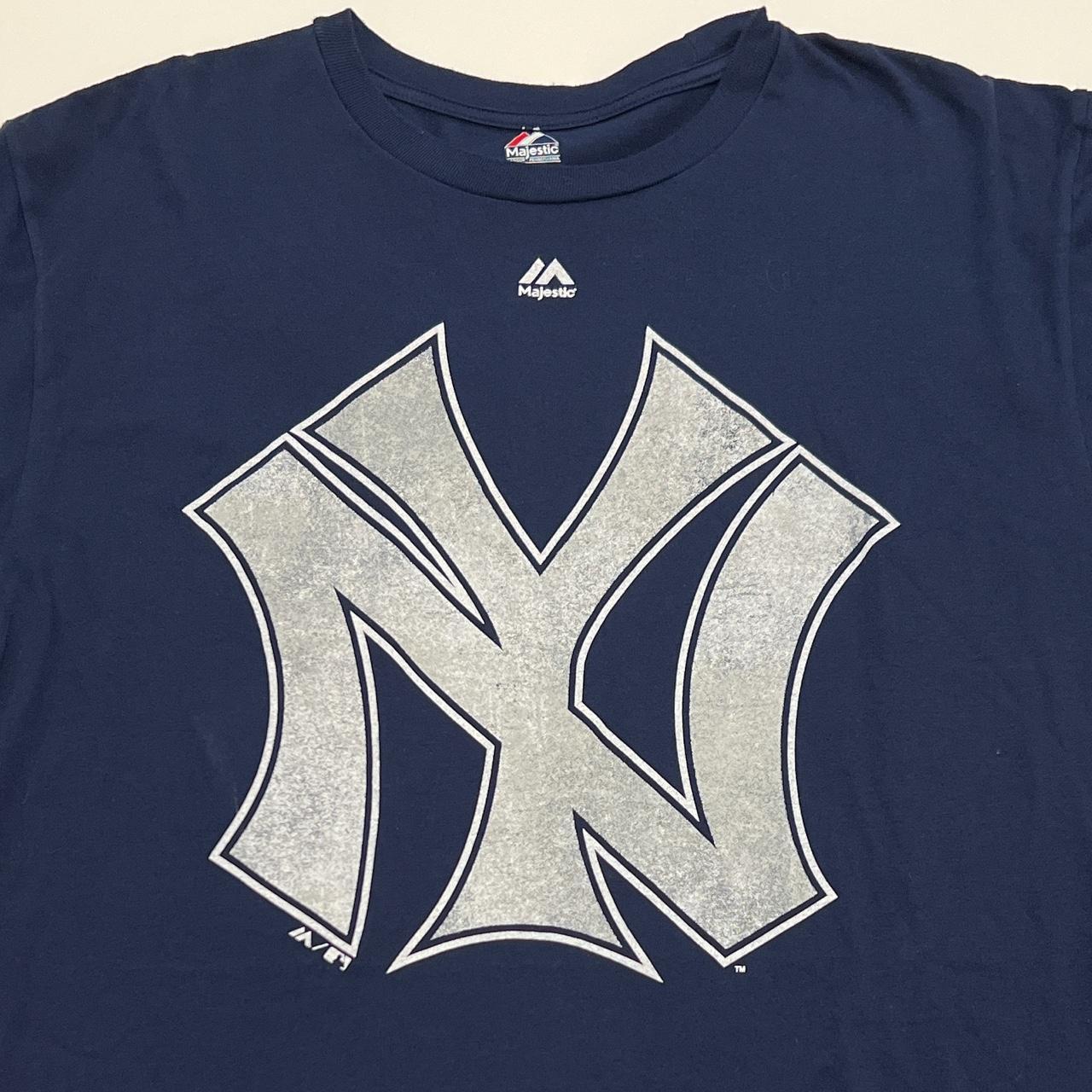 New York Yankees Majestic MLB T-Shirt - XL Navy Cotton